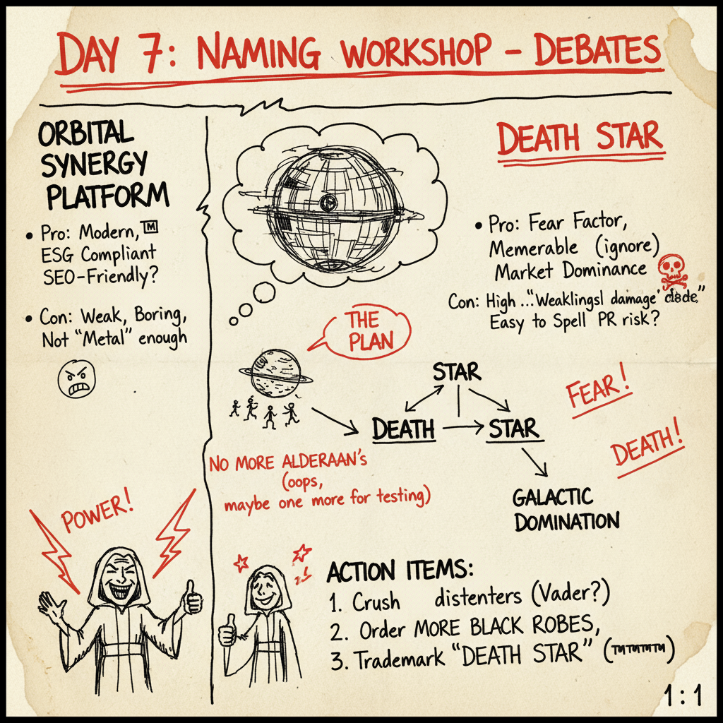 Day 7, Naming Workshop